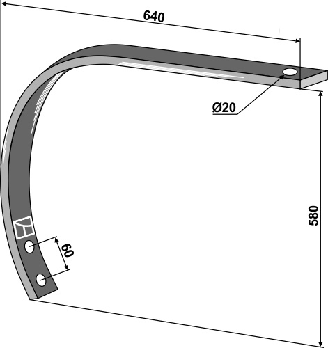 Fjedertand 55x25