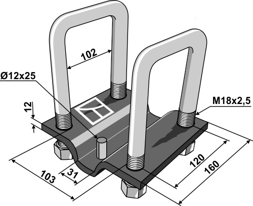 Komplet holder for ramme 100x100
