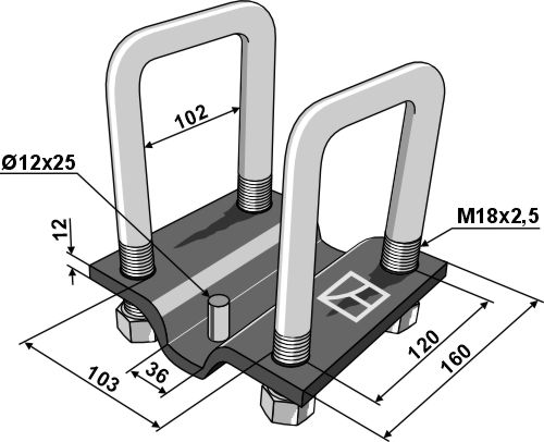 Komplet holder for ramme 100x100