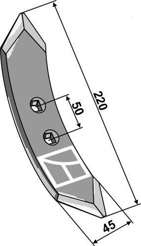 101.307001 Grubbeskær 220mm