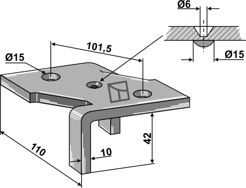 Holder for 3 1/2 lags harvetand