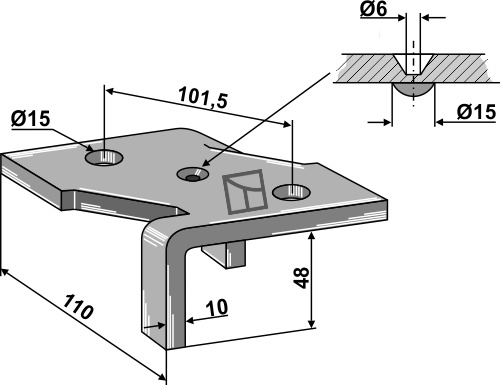 Holder for 4 1/2 lags harvetand