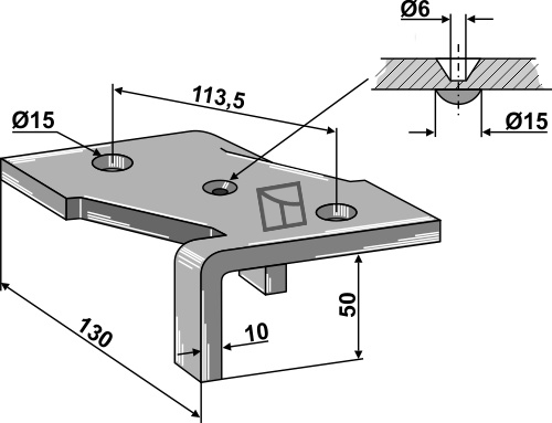 Holder for 4 1/2 lags harvetand