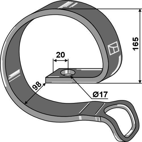 Overdel 80x10 - Pulverlakeret