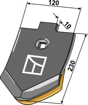 101.3374392 Skærspids 230x120x10mm - (hårdmetal belagt)
