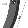 Skærspids 255x40x20mm - (hårdmetal belagt)