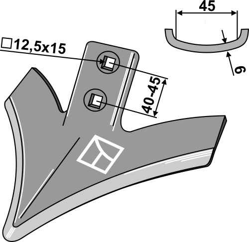Gåsefodsskær 260mm