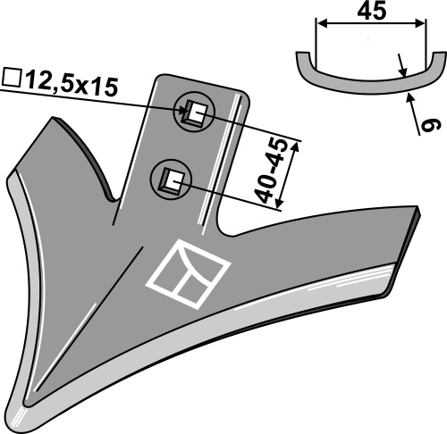 Gåsefodsskær 285mm