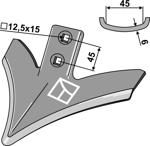 Gåsefodsskær 310mm