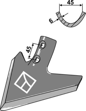 Gåsefodsskær 260mm