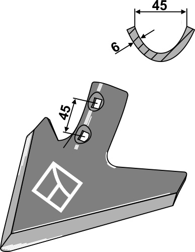 Gåsefodsskær 260mm