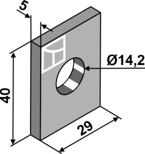 101.5110 Mellemplade Ø14,2