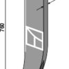 Harvetand 760mm