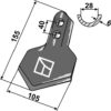 Gåsefodsskær 105x6mm