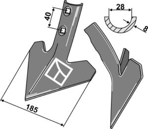 101.558 Gåsefodsskær 185mm