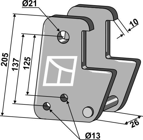 Holder for ramme 80x80
