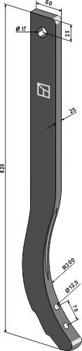 101.6082ll Stubharvetand - 820mm