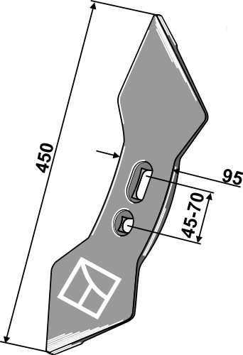 Dobbelt hjerteskær 450mm