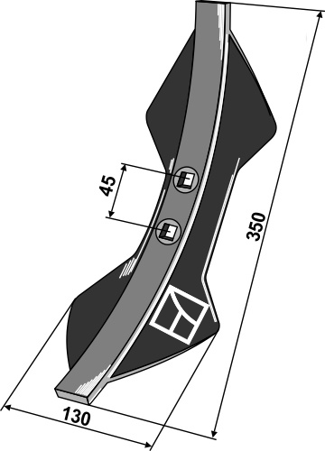 Stubharvespids 350x130x5mm - Kongskilde