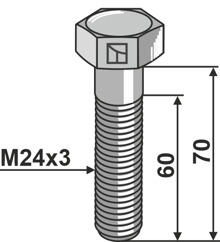 Skrue M24x3 - 8.8