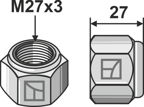Møtrik M27x3