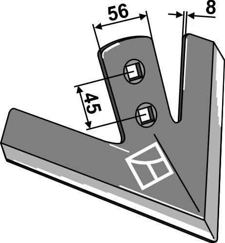 Gåsefodsskær 245mm