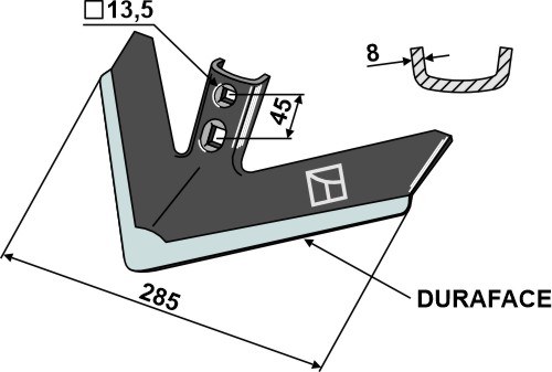 Gåsefodsskær 285mm - DURAFACE