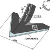Gåsefodsskær 300mm - DURAFACE