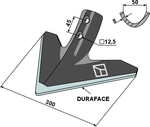 Gåsefodsskær 300mm - DURAFACE