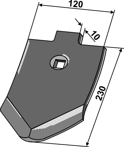 Skærspids 230x120x10mm