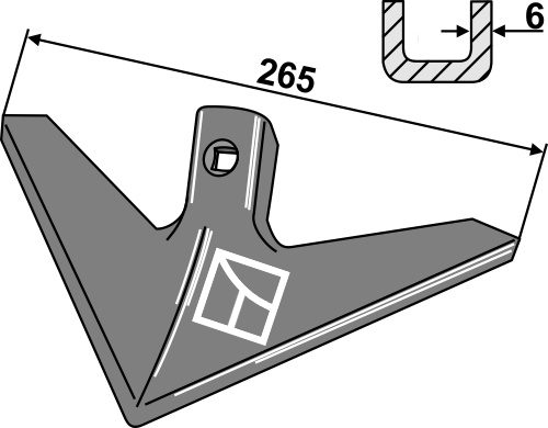 Gåsefodsskær 265mm