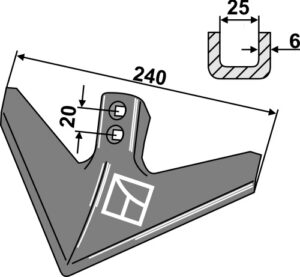 Gåsefodsskær 240mm