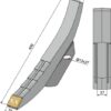 Skærspids 75mm - (hårdmetal belagt)