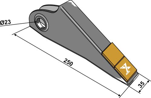 101.ext-1033 Skærspids 35mm - (hårdmetal belagt)