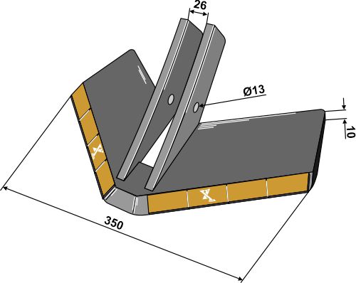 Vingeskær 350mm - (hårdmetal belagt)