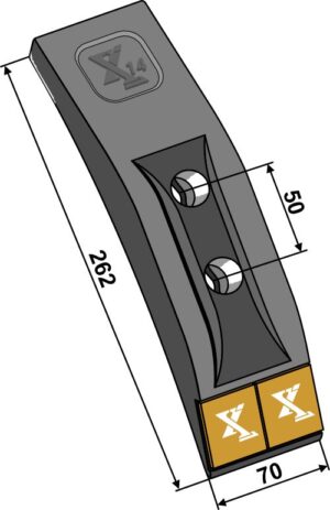 Skærspids 70mm - (hårdmetal belagt)