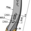 101.ext-1078 Skærspids 100/80mm - (hårdmetal belagt)