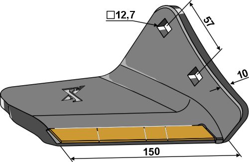 Vingeskær 130mm (hårdmetal belagt) - højre