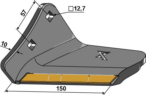 Vingeskær 130mm (hårdmetal belagt) - venstre