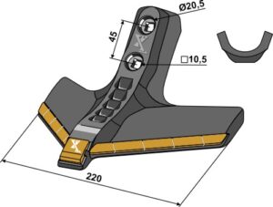 Gåsefodsskær 220mm (hårdmetal belagt)