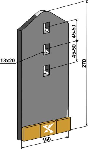 Sliddel 150mm - (hårdmetal belagt)