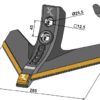 101.ext-1115 Gåsefodsskær 285mm (hårdmetal belagt)