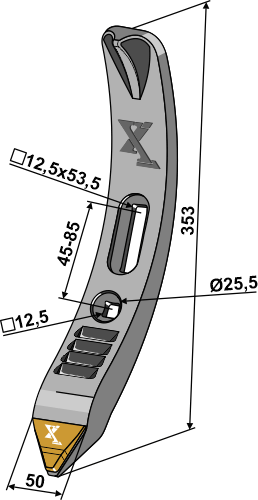 101.ext-1125 Stubharvespids - hårdmetal belagt