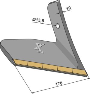 Vingeskær 170mm - højre (hårdmetal belagt)