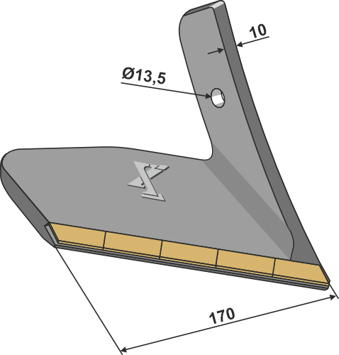 Vingeskær 170mm - højre (hårdmetal belagt)