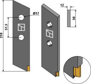 101.ext-1181 Spredetand (hårdmetal belagt)