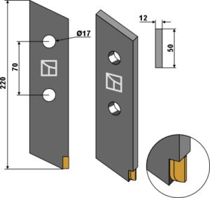 Spredetand (hårdmetal belagt)