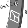 Skærspids 265x80x15mm