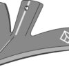 Quick change gåsefodsskær 305x8mm (buet) 305mm