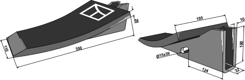 Skærspids 350x110x10